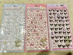 《正規品》ボンボンドロップシールmini クロミ、シナモン、キティ　3枚セット