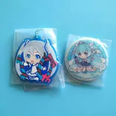 【初音ミク】ラバーマスコット＆缶バッジ セット☆雪ミク2019あそーと☆MIKU