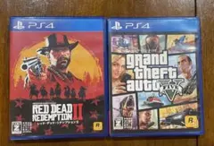 PS4 ゲーム2本セット レッドデッドリデンプション2 グランドセフトオートV