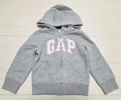 美品／GAP／ギャップ／フード付きスウェットジップパーカー【裏起毛】／９０cm