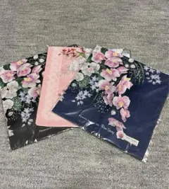 和風・花柄　ハンカチ3枚セット