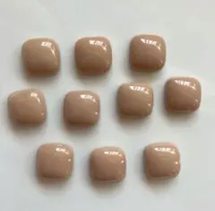 【SALE 831】アクリルパーツ　カボション ベージュ 10個セット