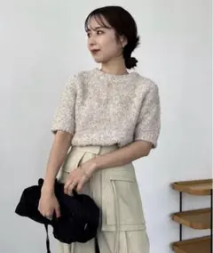 リボンヤーンハーフスリーブプルオーバーのサムネイル
