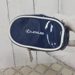【美品】LEXUS レクサス ゴルフ ボールポーチ 小物入れ ネイビー カラビナのサムネイル