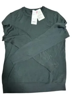 【新品未使用】ユニクロ エクストラファインメリノ セーター ダークグリーン L