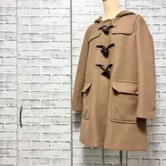 ROPE ロペ ウールコート ダッフルコート 牛革ひも 茶色 ブラウン 38