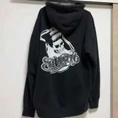 Suavecito スカルデザイン パーカー ブラック