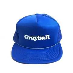 【US古着】キャップ　メッシュキャップ　トラッカーキャップ　GraybaR 青のサムネイル