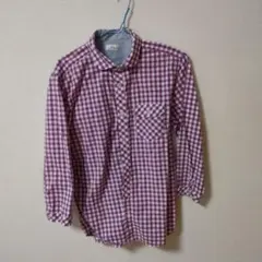 J.N.R.U. パープルチェック長袖シャツ
