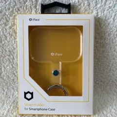 【新品】Hamee iFace ストラップホルダー クリア/シルバー