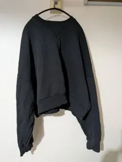 Whim Gazette 黒 Vネック クロップドスウェット Fサイズ Whim Gazette 黒 Vネック クロップドスウェット Fサイズ - メルカリ