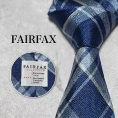【極美品】 FAIRFAX フェアファクス ネクタイ チェック ブルー