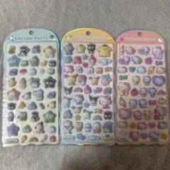 新品コットンパフィーシール　サンリオ　3種セット