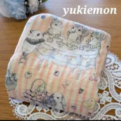 ふわふわガーゼハンカチ⭐️ユキエモン☆ジャムラボ☆fuwara☆ハンドメイド