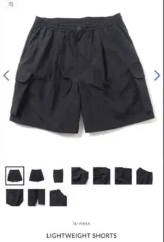 is-ness music LIGHTWEIGHT SHORTS ブラックのサムネイル