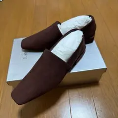 LE TALON GRISE レザースクエアハイバンプソフトフラット