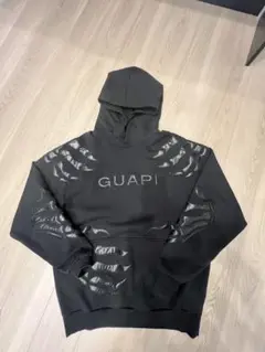 GUAPI ブラック パーカー Sサイズ　フーディー 中古】GUAPI パーカー サイズL 黒 グアピ【O堀田店】 | ファッション
