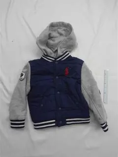 フード付きネイビーグレージャケット