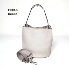 【現行】FURLA フルラ ダナエ バケットバック S 2way ホワイト系