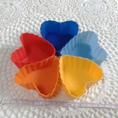 シリコン おかずカップ お弁当 お節 仕切り カップ ハート 5個 まとめて