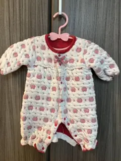 リンゴデザインロンパース 50-60cm