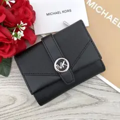 《新品》MICHAEL KORS 折り財布 ブラック　レザー