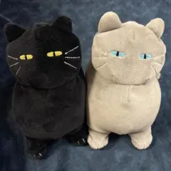 ニトリ ネコ ぬいぐるみ ブラック 黒 グレー 灰色のサムネイル