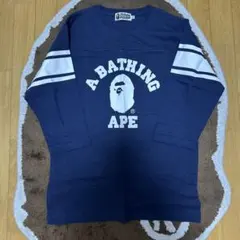 長期自宅保管品 未着用 APE エイプ 七分袖 カレッジカットソーのサムネイル
