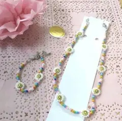 最終価格♪♪韓国ビーズネックレス、ブレスレットセット⑥