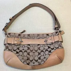 COACH (コーチ)シグネチャー ショルダーバッグ ブラウン系