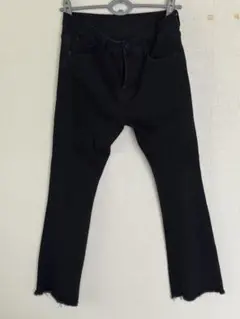 【お値下げ】ブラック　フレアデニム