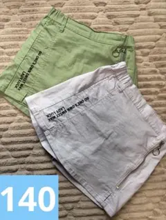 キュロット　ジッパー付き　140 小学生　女の子　スカパン