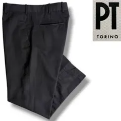 PT torino EDGE REBEL FIT ノープリーツパンツ 黒 48