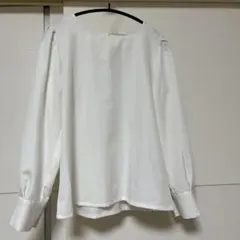 ホワイト 長袖ブラウス M