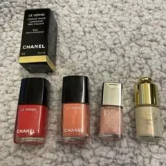 中古】Dior & Chanel ネイルカラー４本セット