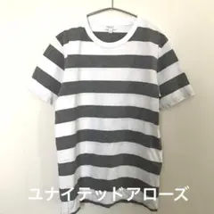ユナイテッドアローズUNITEDARROWS ボーダーグレーTシャツS（値下げ）