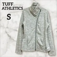 TUFF ATHLETICS 【S】グレー スタンドカラーラップ襟ジャケット