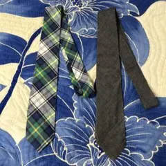 ❷RALPH LAUREN チェック柄・グレー ネクタイセットのサムネイル