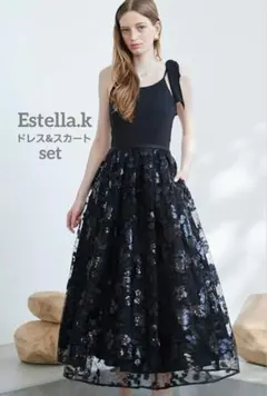 Estella.K シャーリングプリーツティアードドレス - メルカリ