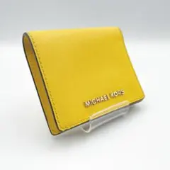 【MICHAEL KORS（マイケルコース）】二つ折り財布 パスケース イエロー