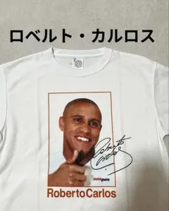 当選品　ロベルト・カルロス フェイスTシャツ　白 Ｌ　00s レアルマドリード 当選品 ロベルト・カルロス フェイスTシャツ 白 L 00s レアル