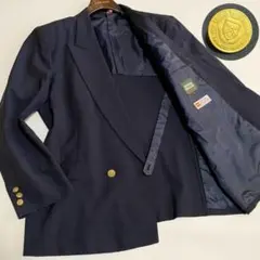 美品◎オールドユニクロ 紺ブレザー スペイン生地 ネイビー ダブル ジャケット