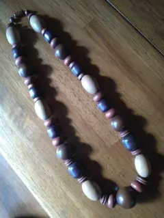 大玉木製ネックレス