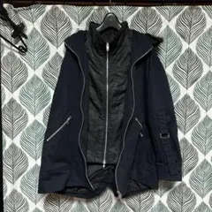 MINT NeKO モッズコート ミリタリージャケット フード付き ブラック