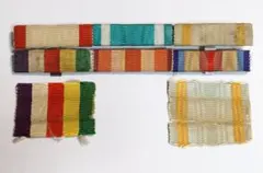 未使用 中国人民解放軍将校用略綬 勲章リボンセット 骨と収納ケース
