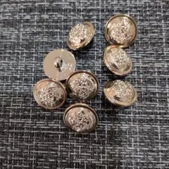 シルバー装飾ボタン 8個セット　 直径18mm