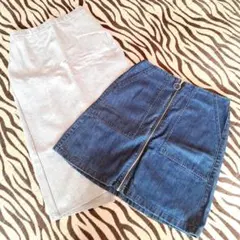 GU デニム、グレースカート２枚セット！！グレースカートは新品、未使用です✨
