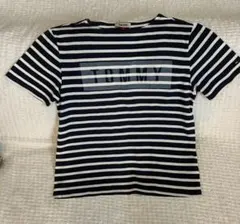 HILFIGER DENIM レディースボーダーTシャツ ネイビー Sサイズのサムネイル