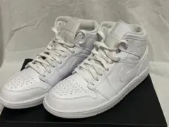【最安値・美品】Nike Air Jordan 1 ホワイト レザー ハイカット