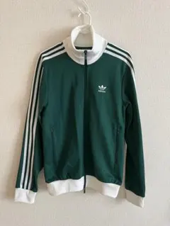 adidas ダークグリーン ジップアップジャケット
